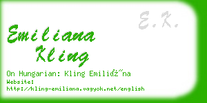 emiliana kling business card